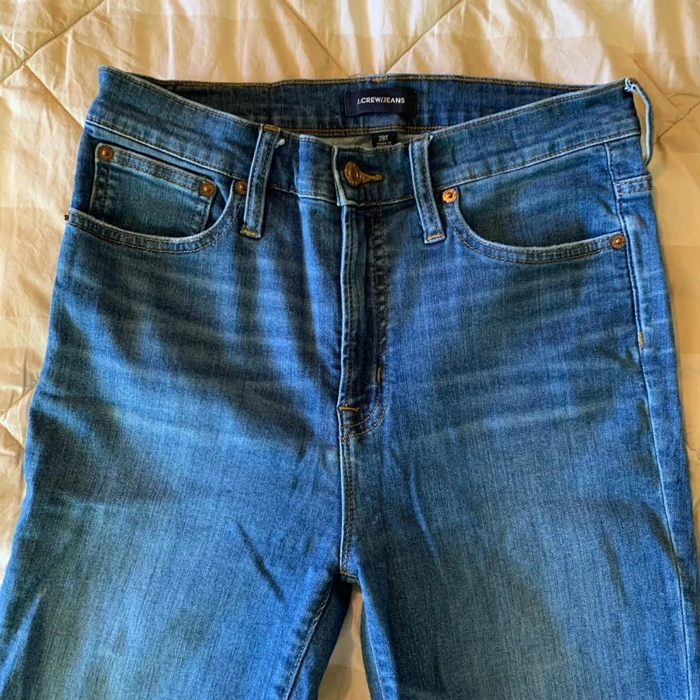 J. Crew 10” High-Rise Toothpick Skinny Blue Jeans Size 28T
